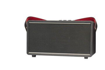 black and white rectangular loudspeaker on background, technology, object, fashion, modern, copy spa