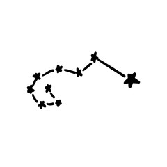 constellation name carina keel of the argo illustration on transparency background © paweeillus