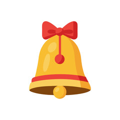 A cheerful Christmas bell illustration featuring festive details and a joyful holiday vibe, perfect for greeting cards and seasonal designs.
