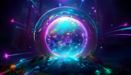 Obraz premium Whispers of the Magic Sphere: A Tale of Mystical Legends