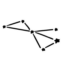 constellation name volans illustration on transparency background