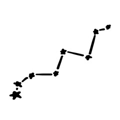 constellation name lynx illustration on transparency background