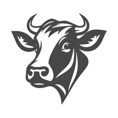 Cow head icon illustration vector