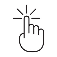 Obraz premium Click glyph icon vector