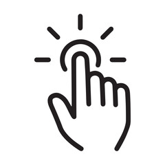 Obraz premium Touch screen icon outline vector