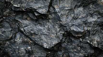Fototapeta premium Black or dark gray rough grainy stone texture background with a rugged appearance.