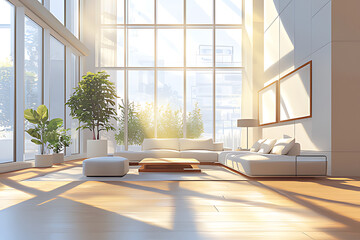 Fototapeta premium modern apartment room with window