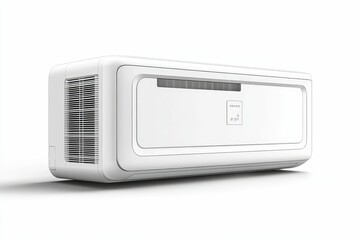Fototapeta premium White air conditioner on white background.