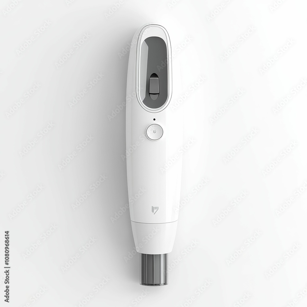 Aufkleber white handheld device with buttons and a logo.