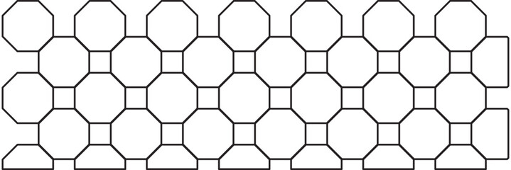 octagon shapes with outlines and fill colors, fields for logos or symbols, math teaching pictures.