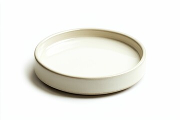 White ceramic bowl with a slight rim.