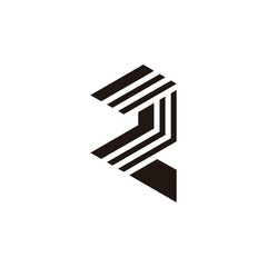Black and white logo with triangle and letter r