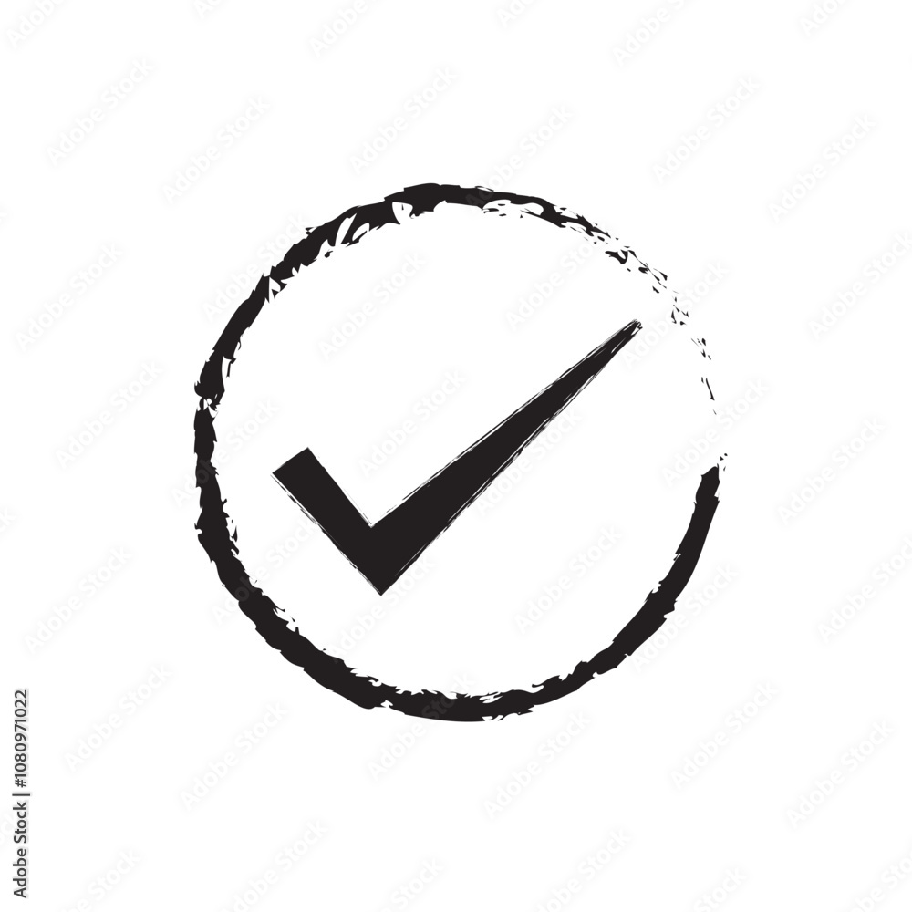 Poster regular and doubled black checkmarks isolated on white background. signs for a chat. vector icons in