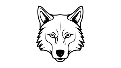 head of wolf simple illustration