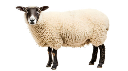 Fototapeta premium Sheep on a white background. isolated background.