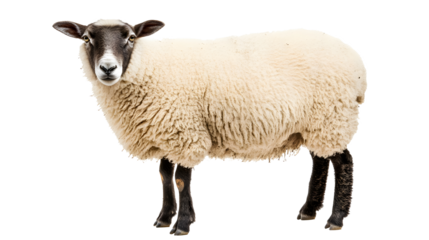 Sheep on a white background. isolated background.