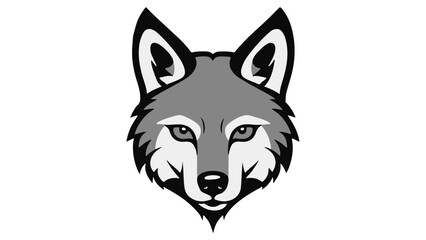 vector illustration of a gray wolf head, coyote face vector illustration © Giorgi