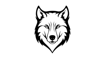 wolf head shape vector illustration for tattoo 