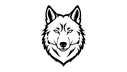 wolf head vector illustration on white bacground