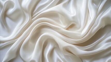 Fototapeta premium White Silk Fabric Texture - Smooth and Elegant Background