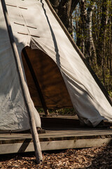 Tipi door opening,   within Mauthe Unit, Northern Kettle Moraine State Forest, Cambellsport,...