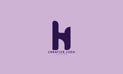 IH HI H Abstract initial monogram letter alphabet logo design