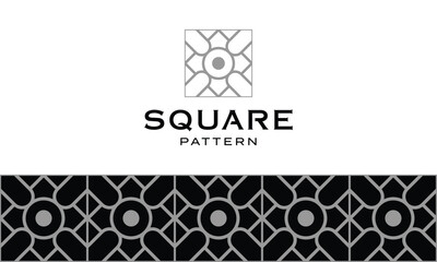 Geometric square pattern vector design template
