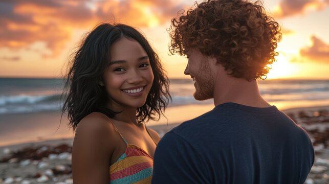 The Couple at Sunset