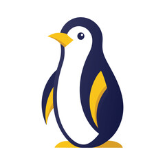 Cute Penguin Icon Vector Illustration - Minimalist Arctic Bird Design for Wildlife, Fun Characters, and Decorative Winter Art