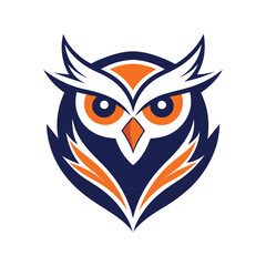 Minimalist Owl Icon Vector Illustration - Stylized Nocturnal Bird Design Representing Wisdom, Nature, and Elegant Wildlife Art
