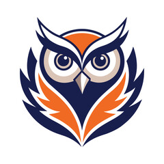 Minimalist Owl Icon Vector Illustration - Stylized Nocturnal Bird Design Representing Wisdom, Nature, and Elegant Wildlife Art