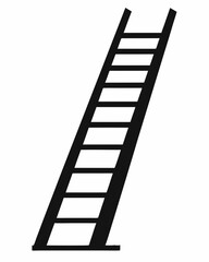 Ladder vector silhouette black on white background