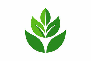 leaf icon logo vector