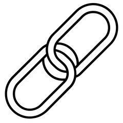 link vector icon on white background