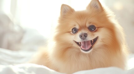 Adorable Fluffy Puppy Smiling - Pet Photography