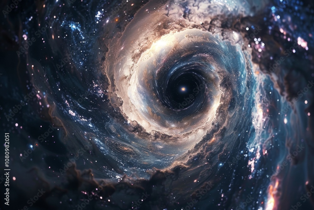 Aufkleber a mesmerizing image of a spiral galaxy, viewed from its edge, showcasing its intricate structure and