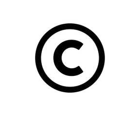 C Symbol trademark icon. Copyright mark symbol icon. Smart ark and trademark right and license  illustration on transparent background PNG. 
