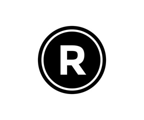 Registered trademark icon. Copyright mark symbol icon. Smart ark and trademark right and license illustration on tranpsarent background PNG. 
