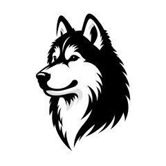 Silhouette Dog Head, vector dog 
