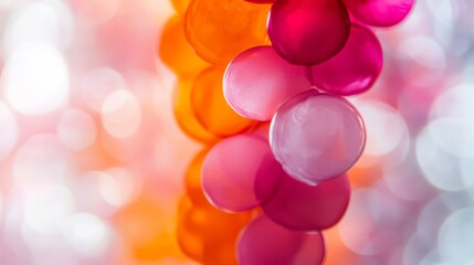 Abstract Colorful Circles Bokeh Background