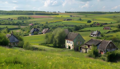 The Charming Rural Landscapes of the Gutland Region Characterized by Gently Rolling Hills and Fields