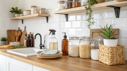 Sustainable kitchen setup, perfect for eco-conscious households