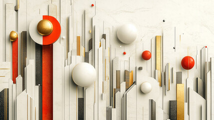 Krajobraz miasta w stylu art deco, tapeta tło generative ai 