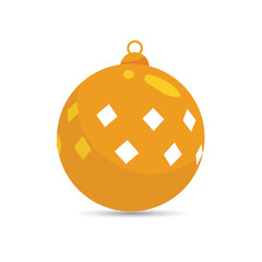 Christmas ball vector with white pattern for christmas decoration.