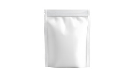 Singular blank food or drink pouch on a transparent background. isolated background.