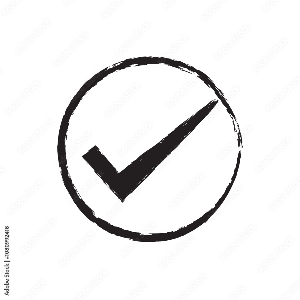 Poster marker check isolated check box checklist