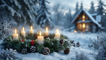 "Advent Preparation: A Serene Winter Scene"