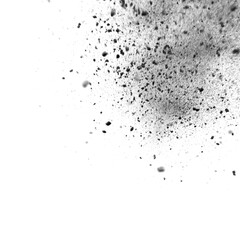 Obraz premium Ilustração efeito explosão, fragmentos explosivos. Arte para banner, cartaz, flyer, cartão. Fundo de tela, proteção de tela. 