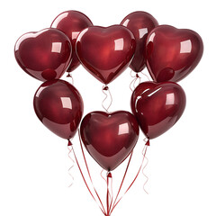 Elegant Burgundy Heart Balloons – Luxe Touch for Romantic Celebrations.