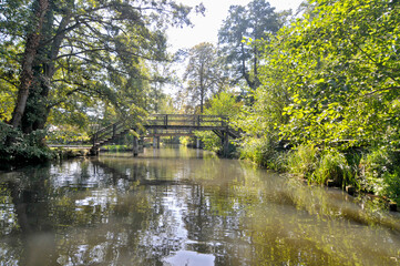 The Spree Forest or Spreewald  large inland delta of the river Spree with canals , Germany